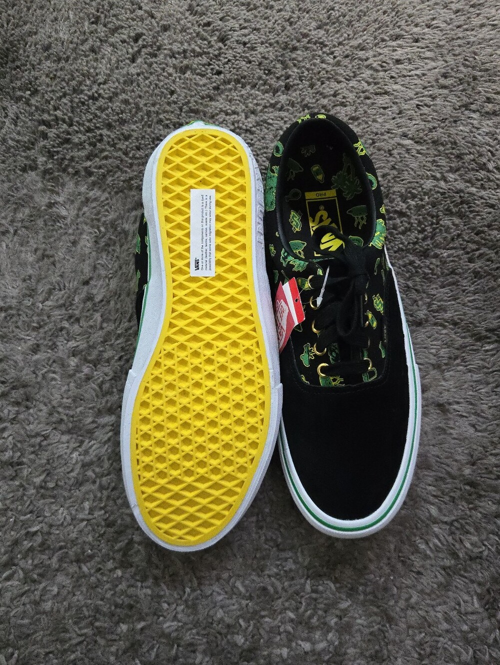 Vans Era Pro Shake Junt Pro Men Size 11.5 Black White Green 072026 - Picture 8 of 9